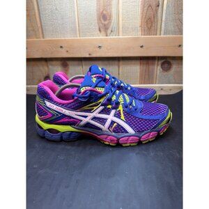 Asics Gel-Flux 2 Womens Running Shoes Size 9 No Insoles Purple/Neon Pink